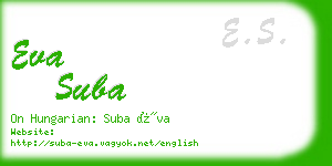 eva suba business card